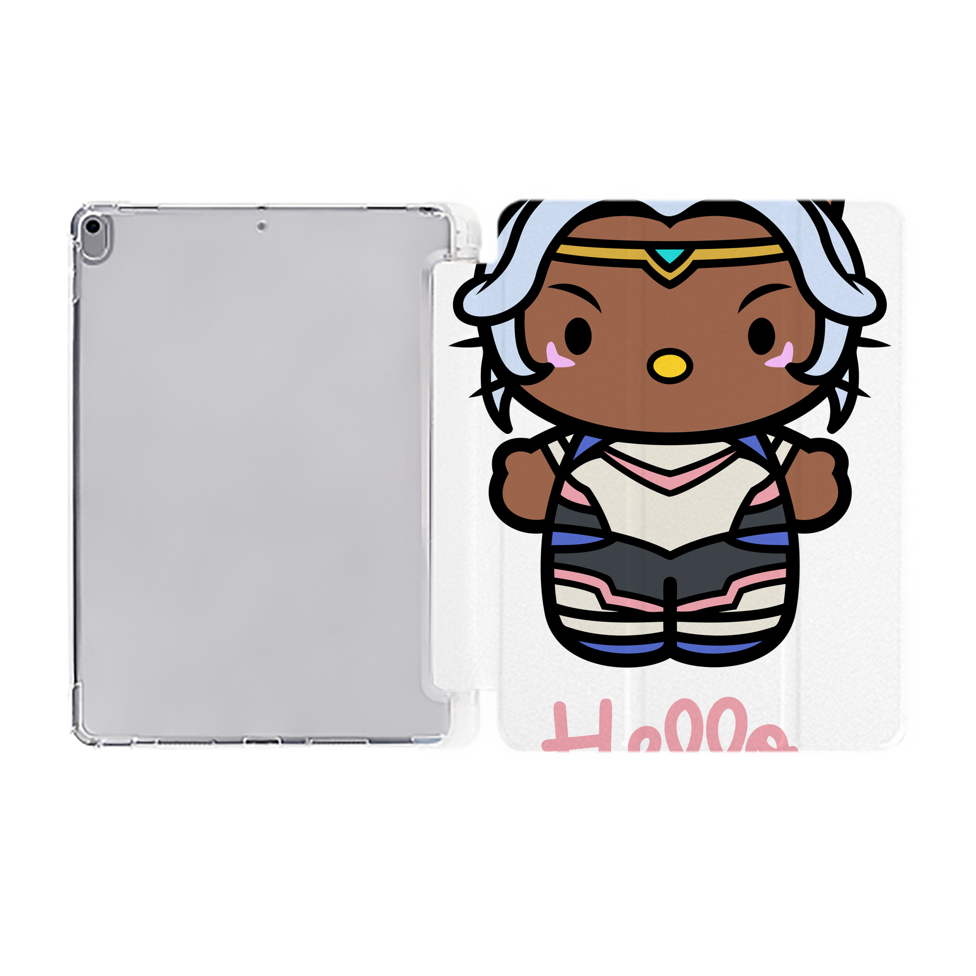 （画像用） Hello Kitty ハローキティ IPad ケース ペン収納付き 三つ折りスタンド PUレザー×シリコン 対応機種9.5/10.5/10.9インチ